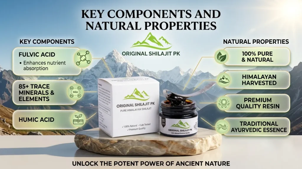 Key Components and Natural Properties Shilajit